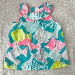 Carter's Pink and Teal Baby Dress